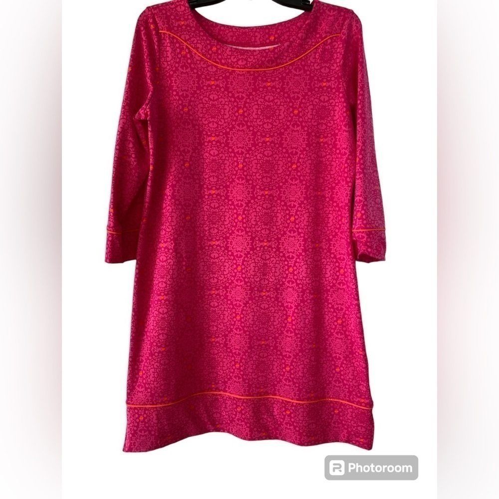 Lands’ End Women’s Size Medium Tunic Dress Swim Cover Up UPF 50 Sun Protection